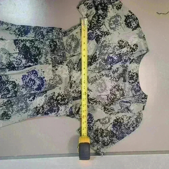 Banana Republic Petite Dress Gray Abstract Size 12P - Picture 15 of 15